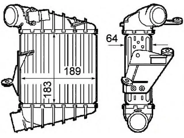 6Q0145804A Engine Parts Turbo Cooler for VW POLO, SEAT CORDOBA (6L2), CORDOBA Sedan (6L2), SKODA FABIA II Combi (545), FABIA II Combi (5J, 545)