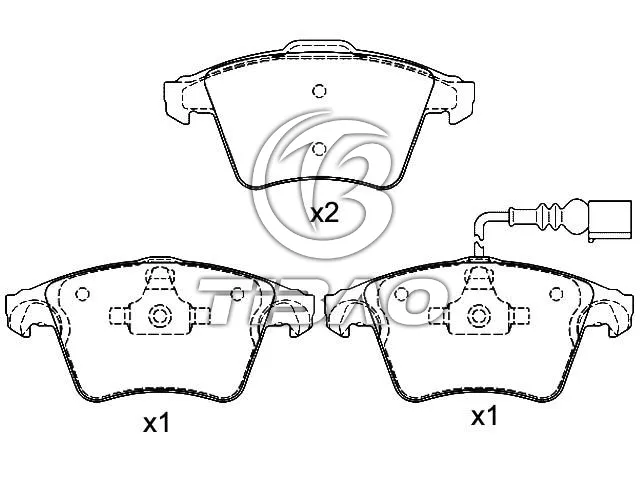 7H0698151 Brake Pads for VW CALIFORNIA T5 Camper (7EC, 7EF, 7EG, 7HF), CARAVELLE T5 Bus (7HB, 7HJ, 7EB, 7EJ), EUROVAN T5 Van (7HA, 7HH, 7EA, 7EH), MULTIVAN Mk V (7HM, 7HN, 7HF, 7EF, 7EM, 7EN)