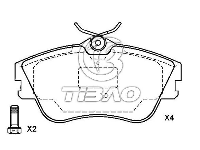 701698151E Brake Pads for VW EUROVAN T4 Van (70A, 70H, 7DA, 7DH), CARAVELLE T4 Bus (70B, 70C, 7DB, 7DK, 70J, 70K, 7DC, 7DJ), TRANSPORTER Mk IV Platform/Chassis (70E