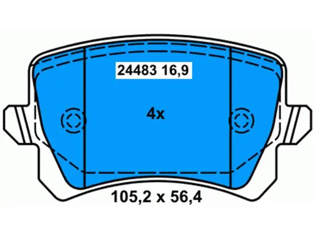 5N0698451 Brake Pads for AUDI Q3, VW PASSAT, SEAT ALHAMBRA (710, 711)