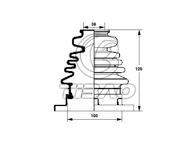 191407283 Transmission Parts CV Boot for AUDI A3, VW BEETLE, SEAT LEON (1M1), SKODA OCTAVIA I (1U2)