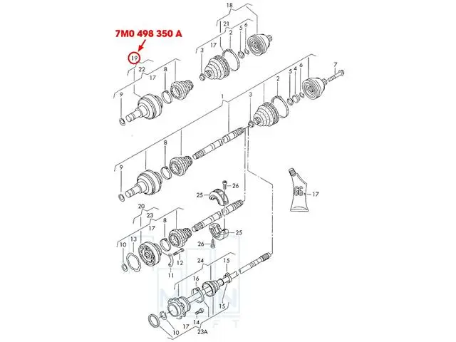 7M0498350A Transmission Parts CV Joint for 