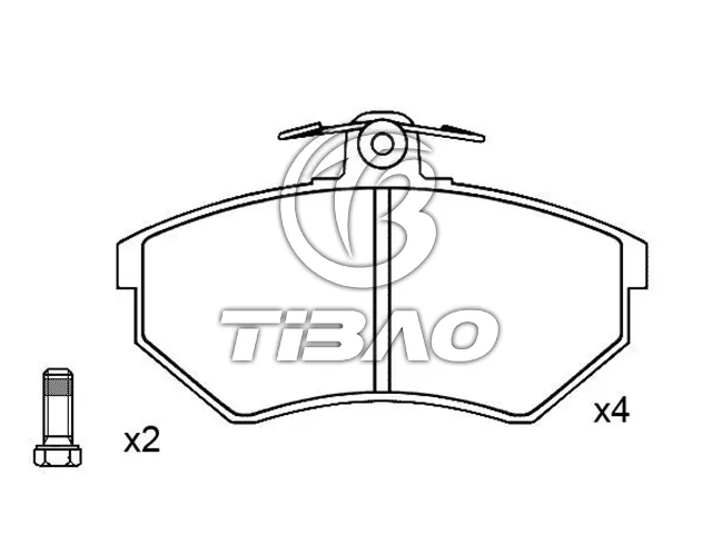 357698151B Brake Pads for AUDI 4000 B3 Saloon (893, 894, 8A2), 100 C2 Saloon (431, 433, 434), 90 B3 (893, 894, 8A2), 200 C3 Saloon (447, 448), QUATTRO (85)