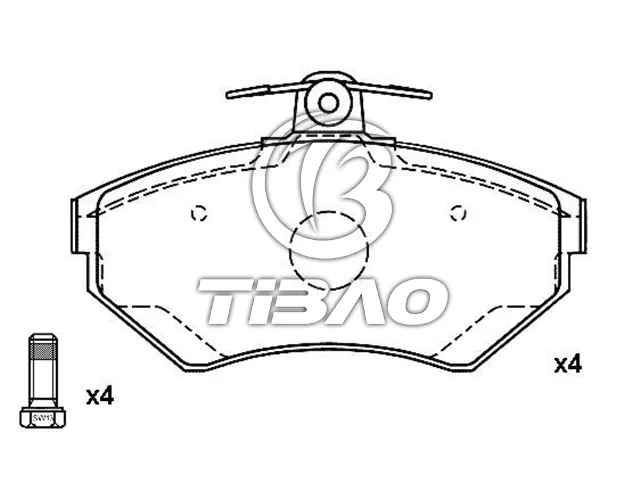 357698151B Brake Pads for AUDI 4000 B3 Saloon (893, 894, 8A2), 100 C2 Saloon (431, 433, 434), 90 B3 (893, 894, 8A2), 200 C3 Saloon (447, 448), QUATTRO (85)