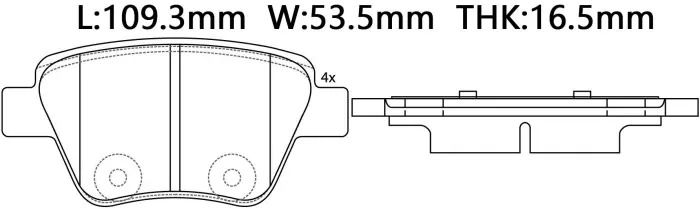 5K0698451A Brake Pads for VW BEETLE, SEAT LEON (1P1), SKODA YETI (5L)