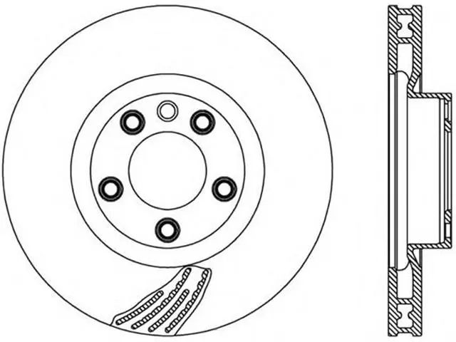 7P6615301A FRONT BRAKE DISC for PORSCHE Cayenne, VW TOUAREG