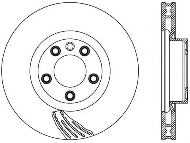 7P6615302A FRONT BRAKE DISC for PORSCHE Cayenne, VW TOUAREG