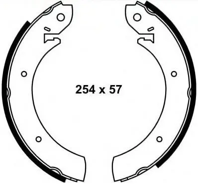 6614203019 Brake Shoe Set for MERCEDES-BENZ MB Van (W661), DAEWOO, GM KOREA REXTON (GAB_), FORD P 100 II, HYUNDAI H-1 Van (A1), H200 Van (A1), LIBERO Van (A1), STAR, NISSAN TRADE Platform/Chassis, RENAULT TRAFIC II Bus (JL), SSANGYONG NOMAD