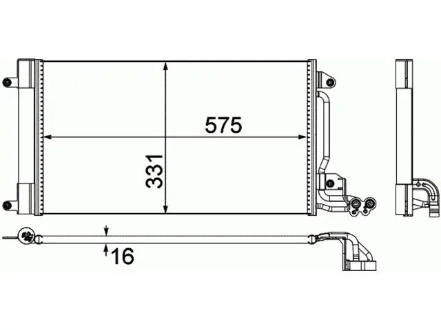 6R0820411H Air Conditioning Condenser for AUDI A1, VW POLO, SEAT IBIZA IV ST (6J8, 6P8), IBIZA Mk IV ST (6J8, 6P8), SKODA RAPID Spaceback (NH1)