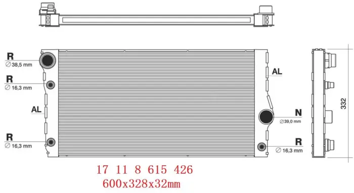 17118615426 Engine Parts Radiator for BMW 5 Gran Turismo (F07), 7 (F01, F02, F03, F04)