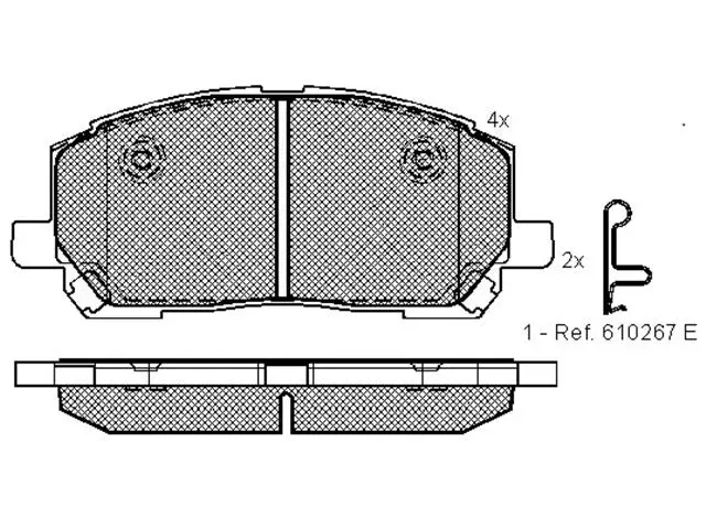 0446548030 Brake Pads for LEXUS RX (MCU15), TOYOTA HIGHLANDER / KLUGER (_U2_), KLUGER (_U2_)