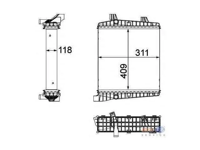 7P0121212 Engine Parts Radiator for VW TOUAREG (7P5, 7P6)