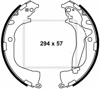 2H0698525 Brake Shoe Set for VW AMAROK (2HA, 2HB, S1B, S6B, S7A, S7B)