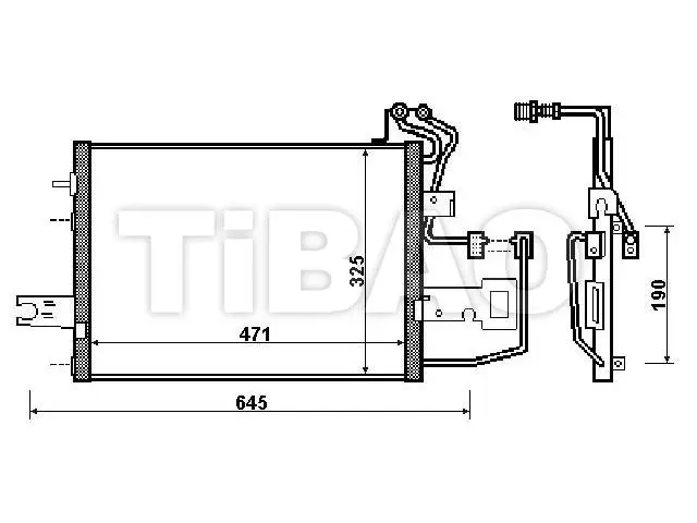 6U0820339 Air Conditioning Condenser for SKODA FELICIA Cube Van (6U5)