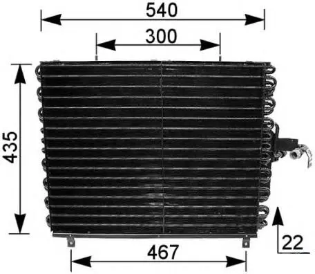 1248301670 Air Conditioning Condenser for MERCEDES-BENZ E-CLASS (W124), 124 Saloon (W124)