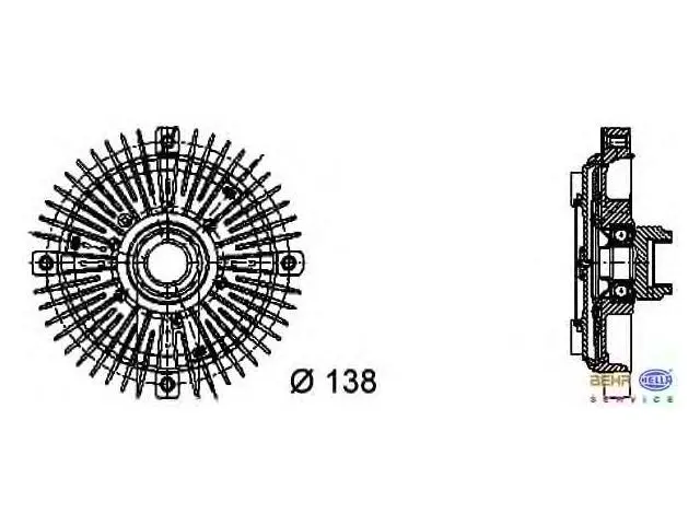 11521271416 Engine Parts Fan Clutch for BMW 3 Convertible (E30), Z3 Roadster (E36), 5 (E28), Z1 Roadster