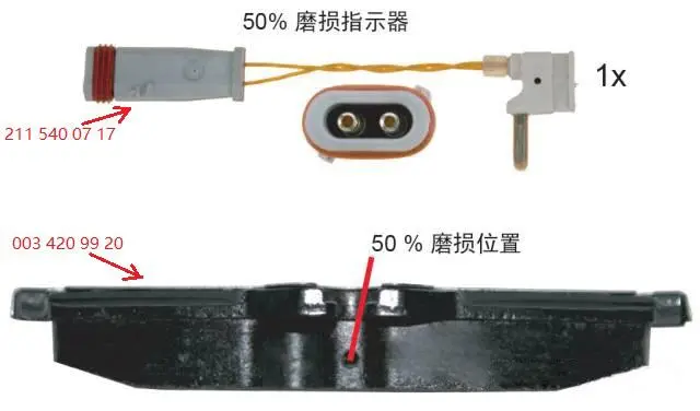 2115400717 Brake Sensor for MERCEDES-BENZ CLS (C219), E-CLASS (W211)