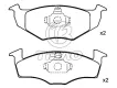 140698151B Brake Pads for VW POLO, SEAT CORDOBA (6K1, 6K2), CORDOBA Sedan (6K1, 6K2)