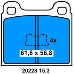 861698151A Brake Pads for VW POLO (86), DERBY (86), CARAT B2 (32B), DASHER B1 (32), PASSAT B1 Saloon (32)