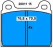 211698151G Brake Pads for MERCEDES-BENZ 8, ALFA ROMEO SPIDER (115_), FERRARI 208/308 Coupe