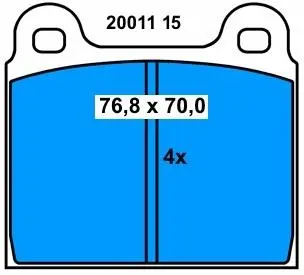 211698151G Brake Pads for MERCEDES-BENZ 8, ALFA ROMEO SPIDER (115_), FERRARI 208/308 Coupe