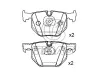 34216753850 BMW Brake Pad for BMW 7 (E65, E66, E67)