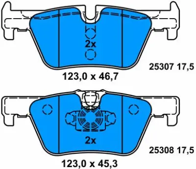 34216850569 BMW Brake Pad for BMW 1 (F20), 2 Coupe (F22, F87), 3 (F30, F80), 4 Coupe (F32, F82), X3 (F25)