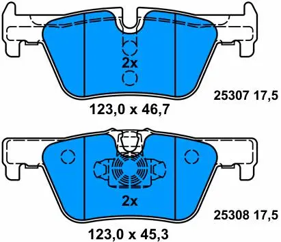 34216850569 BMW Brake Pad for BMW 1 (F20), 2 Coupe (F22, F87), 3 (F30, F80), 4 Coupe (F32, F82), X3 (F25)