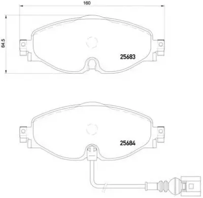 5Q0698151 Brake Pads for AUDI Q2, VW T-ROC, SEAT LEON Hatchback Van (5F1), SKODA SUPERB III Estate (3V5)
