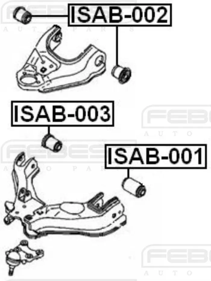 310400 Suspension Parts Control Arm Bushing for ISUZU D-MAX I (TFR, TFS), RODEO I (TFR, TFS), OPEL CAMPO (TF0, TF1), VAUXHALL MONTEREY (M92)