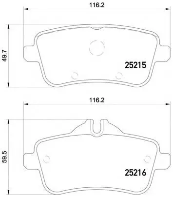 0064204120 Brake Pads for MERCEDES-BENZ GLA-CLASS (X156), SLC (R172), GLE Coupe (C292), GLS (X166), A-CLASS (W176), CLA Coupe (C117), GL-CLASS (X166), M-CLASS (W166), SLK (R172)