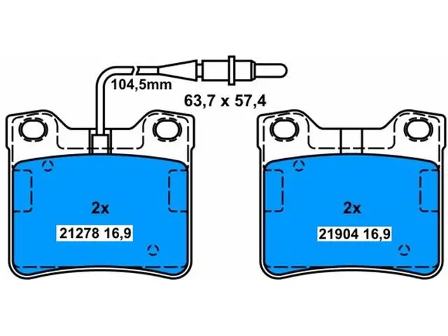 0024204820 Brake Pads for MERCEDES-BENZ V-CLASS, PEUGEOT 406 Coupe (8C)