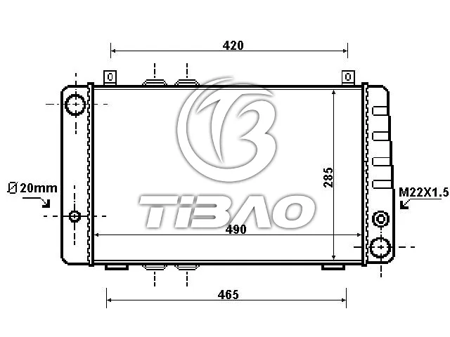 6U0121251 Engine Parts Radiator for SKODA FELICIA II (6U1), FELICIA I Pickup (6UF, 6U7), FELICIA II Estate (6U5), FELICIA Cube Van (6U5), FELICIA I Estate (6U5), FELICIA I (6U1), FAVORIT Forman (785), FAVORIT (781), FAVORIT Pickup (787), 130, RAPID (