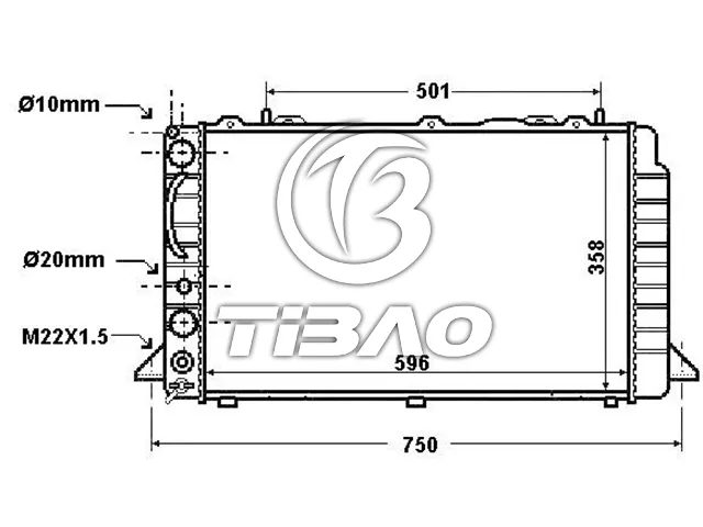 8A0121251 Engine Parts Radiator for AUDI 80 B4 Saloon (8C2)