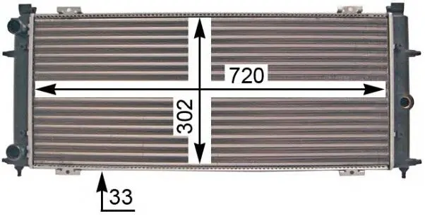 701121253B Engine Parts Radiator for VW TRANSPORTER Mk IV Platform/Chassis (70E, EUROVAN T4 Van (70A, 70H, 7DA, 7DH), CARAVELLE T4 Bus (70B, 70C, 7DB, 7DK, 70J, 70K, 7DC, 7DJ)