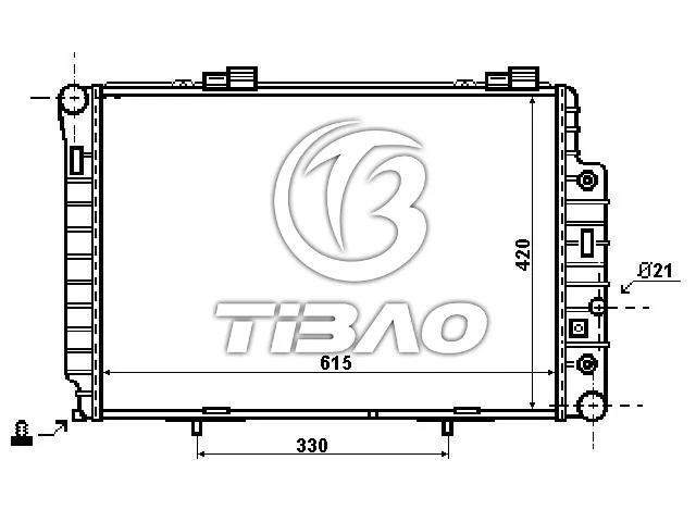 2025003203 Engine Parts Radiator for MERCEDES-BENZ SLK (R170), C-CLASS (W202), E-CLASS Break (S210)