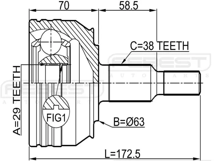 7H0498099B Transmission Parts C.V Joint for VW CARAVELLE T5 Bus (7HB, 7HJ, 7EB, 7EJ), EUROVAN T5 Van (7HA, 7HH, 7EA, 7EH), MULTIVAN Mk V (7HM, 7HN, 7HF, 7EF, 7EM, 7EN), CALIFORNIA T5 Camper (7EC, 7EF, 7EG, 7HF)