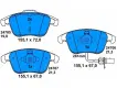 8K0698151A Brake Pad Set for AUDI A5, HUMMER HUMMER H2, HUMMER H2 SUV, MAZDA CX-7 (ER), CX-7 SUV (ER), SUBARU IMPREZA Saloon (GE, GV), TOYOTA DYNA 150 Platform/Chassis (LY_)