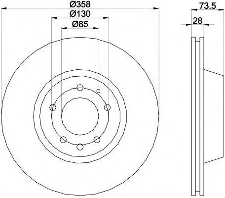 7L8615601E Brake Disc for AUDI Q7, PORSCHE Cayenne, VW TOUAREG