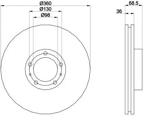 97035140400 FRONT BRAKE DISC for PORSCHE PANAMERA (970)