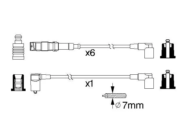 ZEF558 Engine Parts Ignition Wire Set for MERCEDES-BENZ G-CLASS (W463), 124 Saloon (W124), SL (R129), 190 (W201), S-CLASS (W126), SL (R107)