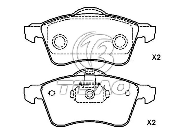 7D0698151E Brake Pads for VW EUROVAN T4 Van (70A, 70H, 7DA, 7DH), CARAVELLE T4 Bus (70B, 70C, 7DB, 7DK, 70J, 70K, 7DC, 7DJ), TRANSPORTER Mk IV Platform/Chassis (70E