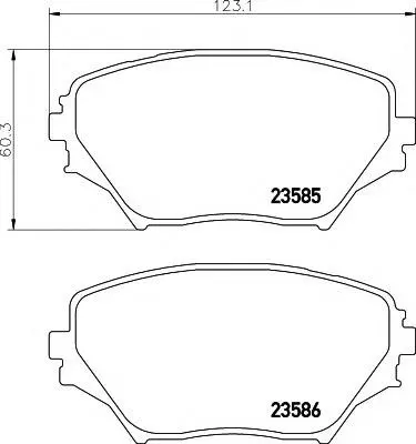 23585 Brake Pads for LEXUS RX (_U3_), TOYOTA CAMRY Saloon (_V3_), CAMRY V Saloon (_V3_)