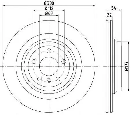 1664230112 Brake Disc for MERCEDES-BENZ GLE Coupe (C292), M-CLASS (W166)