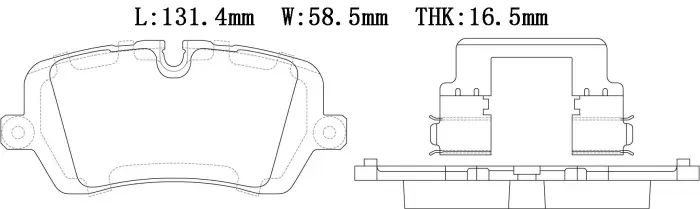 LR036574 Brake Pads for LAND ROVER DEFENDER Station Wagon (L663), DISCOVERY V VAN (L462), DISCOVERY V (L462), DEFENDER Van (L663), RANGE ROVER IV (L405), RANGE ROVER SPORT II (L494)