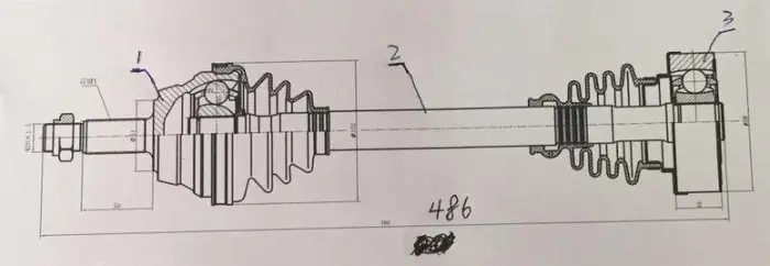 YFKH0002 Transmission Parts Driveshaft for 