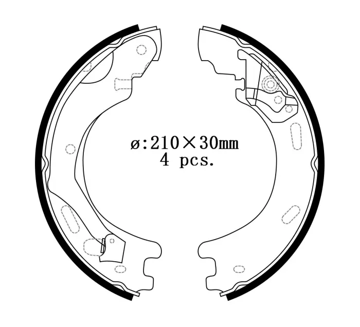 SFS500012 Brake Shoe Set for LAND ROVER DISCOVERY IV (L319), RANGE ROVER SPORT I (L320), DISCOVERY IV VAN (L319), DISCOVERY III VAN (L319), DISCOVERY III (L319)