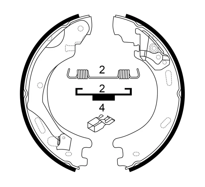 SFS500012 Brake Shoe Set for LAND ROVER DISCOVERY IV (L319), RANGE ROVER SPORT I (L320), DISCOVERY IV VAN (L319), DISCOVERY III VAN (L319), DISCOVERY III (L319)