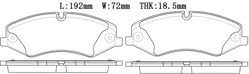 LR016962 Brake Pads for LAND ROVER DEFENDER Station Wagon (L663), DISCOVERY V (L462), DISCOVERY V VAN (L462), DEFENDER Van (L663), RANGE ROVER SPORT II (L494), RANGE ROVER IV (L405), DISCOVERY IV (L319), RANGE ROVER SPORT I (L320), DISCOVERY IV VAN (