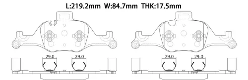 34106888482 BMW Brake Pad for BMW i4 (G26), 5 (G30, F90), 2 Coupe (G42, G87), 4 Coupe (G22, G82), X5 (G05, F95), X6 (G06, F96), 3 (G20, G80, G28), 6 Gran Turismo (G32), X3 Van (G01), X4 (G02, F98), 7 (G11, G12)